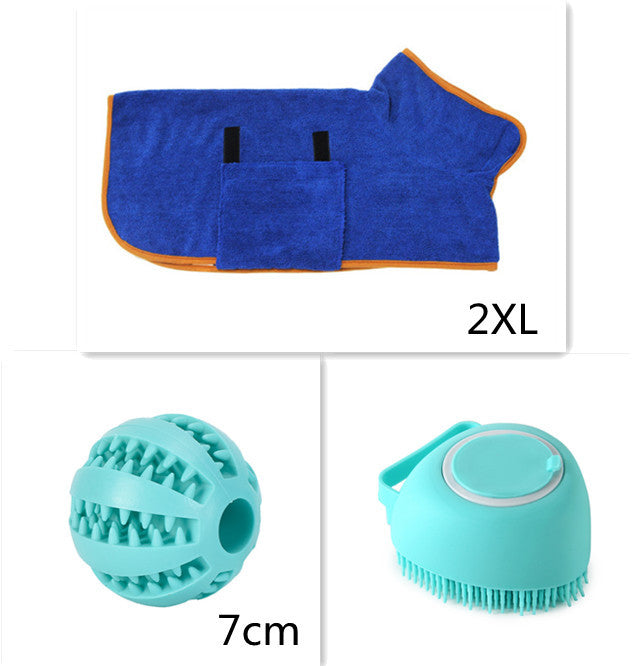 Silicone Pet Bath & Massage Brush With Shampoo Dispensing Grooming Tool