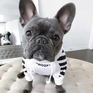 Pet fashion three-stripe dog sweater