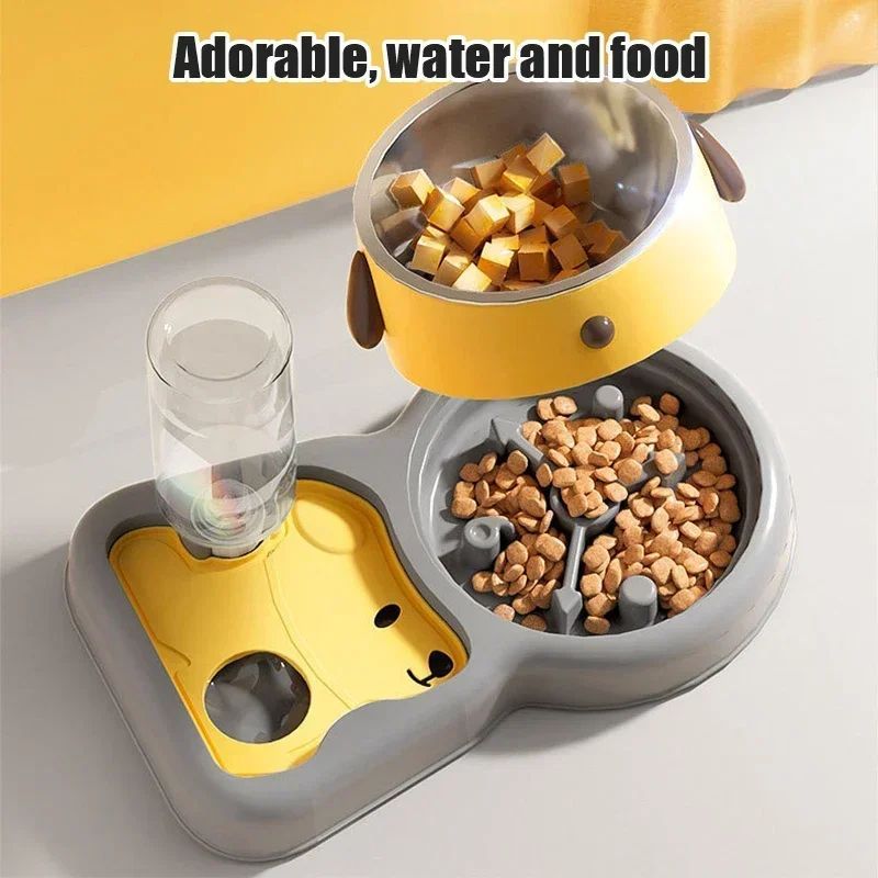 Pet Feeder Bowl Water Bottle Set