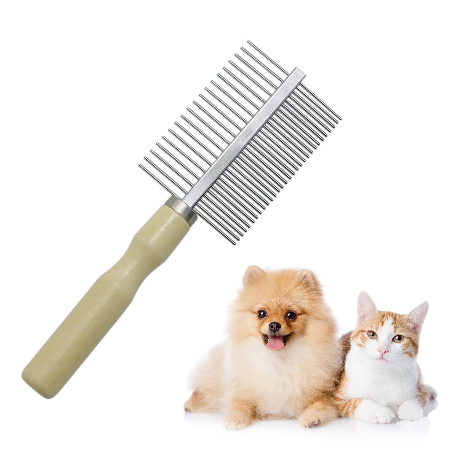 Pet Wooden Handle Grooming Comb