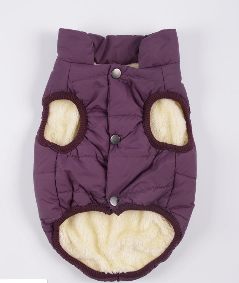 padded winter dog vest-dog fashion winter wear-teddy dog vest