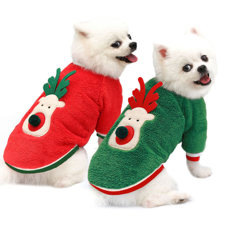 Coral Fleece Dog Sweater – Soft & Warm Winter Pet Outfit