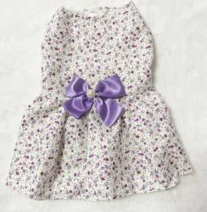 New Pet Clothes Bow Floral Skirt