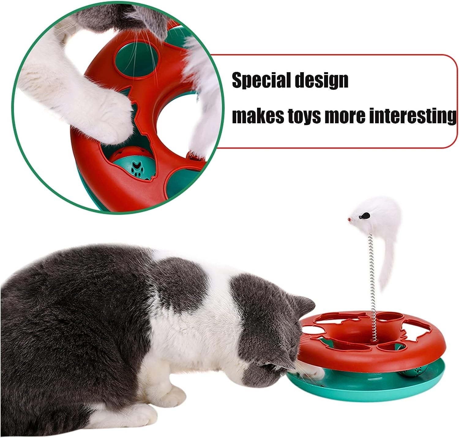 Cat Spring Teaser Mouse Toy