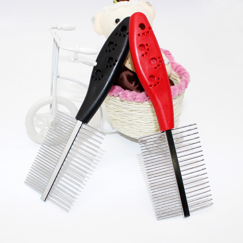 Pet double-row grooming comb