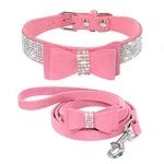 Rhinestone Bling Dog Collar Leash