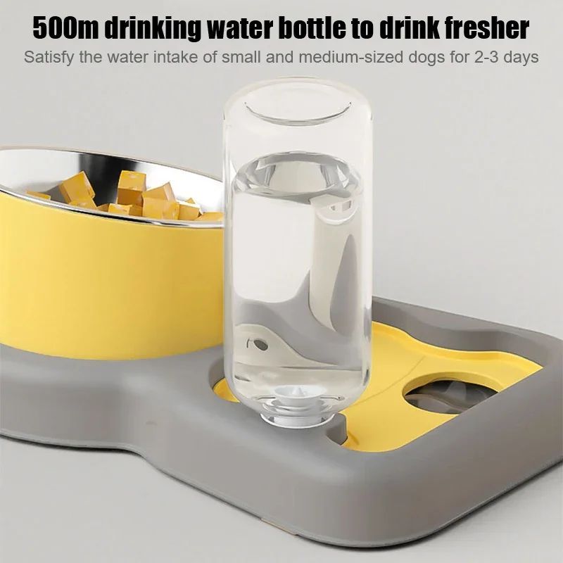 Pet Feeder Bowl Water Bottle Set