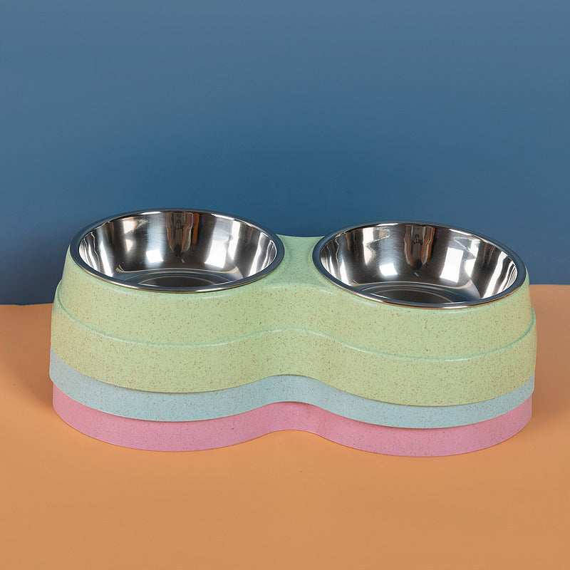 Stainless Steel Double Pet Bowls For Feeding