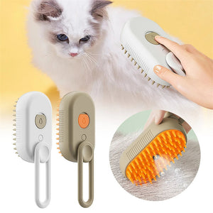 3-in-1 Steam Brush for Pet Grooming, Massage & Hair Removal