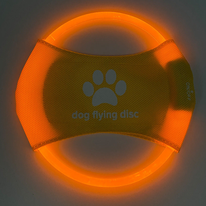 Glow in the Dark Pet Frisbee - Interactive Light-Up Toy for Outdoor Games