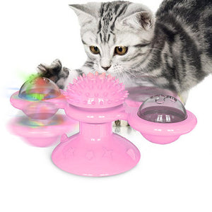 Cat Rotating Windmill Toy – Interactive Spinning Teaser  Suction Cup