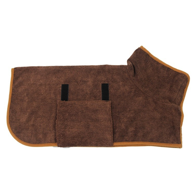 Quick-Dry Dog Towel Robe With Ultra-Absorbent Microfiber