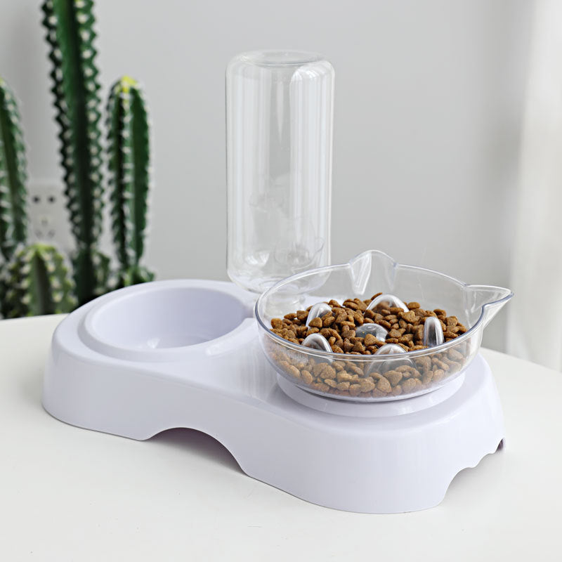 Transparent plastic feeding drinking bowl