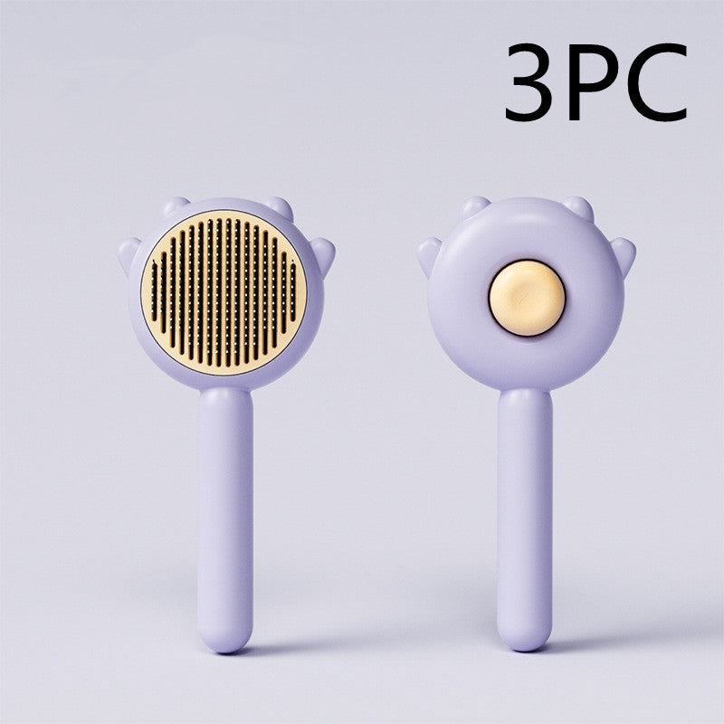 3-in-1 Pet Grooming Brush for Massage, Hair Removal & Cleaning