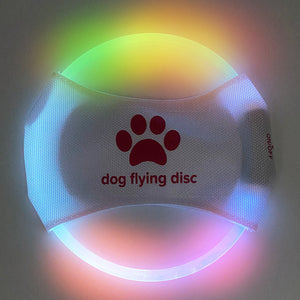 Glow in the Dark Pet Frisbee - Interactive Light-Up Toy for Outdoor Games