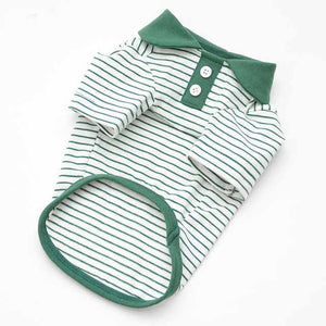 Pet color striped polo shirt