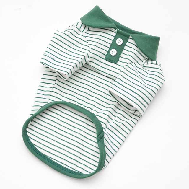 Pet color striped polo shirt
