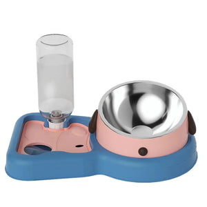 Pet Feeder Bowl Water Bottle Set