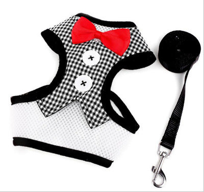 Bow evening dress pet Harness
