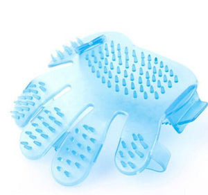 Pet finger grooming brush