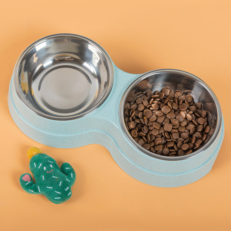 Stainless Steel Double Pet Bowls For Feeding