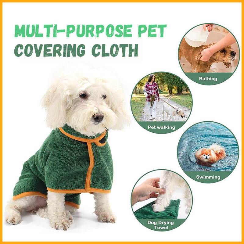 Quick-Dry Dog Towel Robe With Ultra-Absorbent Microfiber