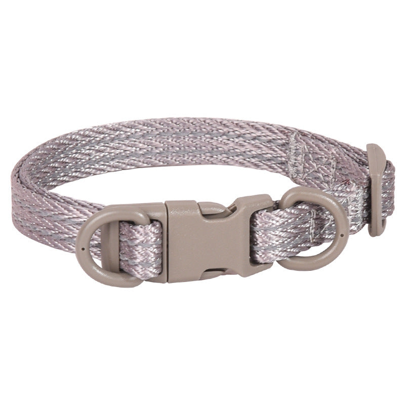 Double D Ring Buckle Dog Collar