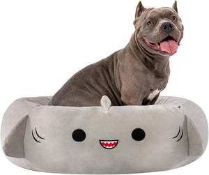 Large Ultrasoft Shark Design Plush Pet Bed