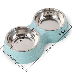 Stainless Steel Double Pet Bowls For Feeding
