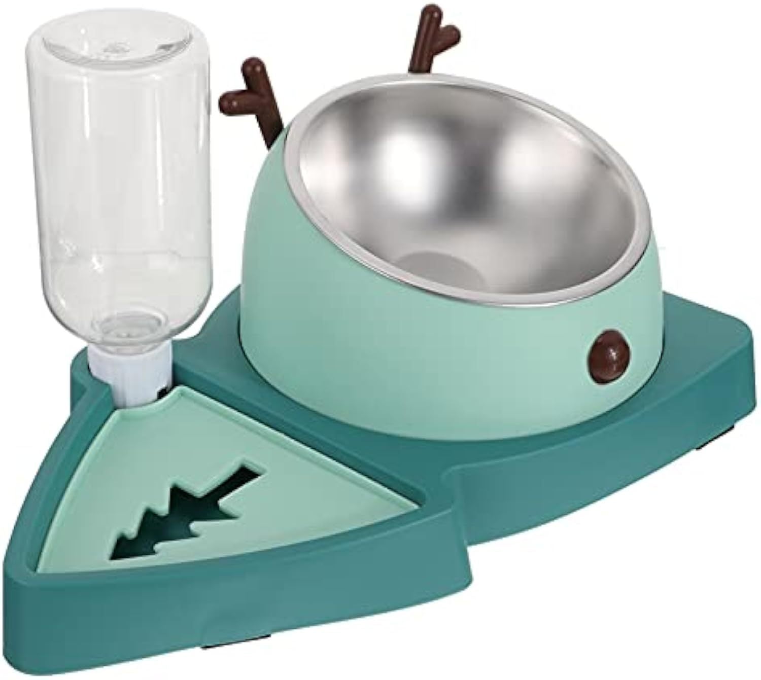 Pet Detachable Water Tray Feeding Bowl