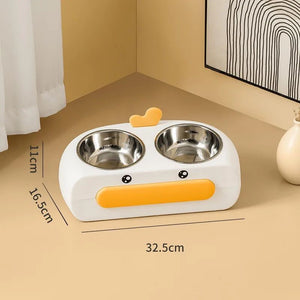 Duck Design Pet Double Bowl