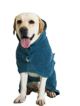 Quick-Dry Dog Towel Robe With Ultra-Absorbent Microfiber
