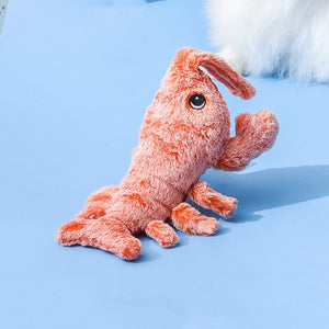 Electric Jumping Shrimp Plush Pet Toy