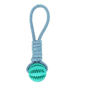 Dog Hemp Rope Rubber Leaking Ball Toy