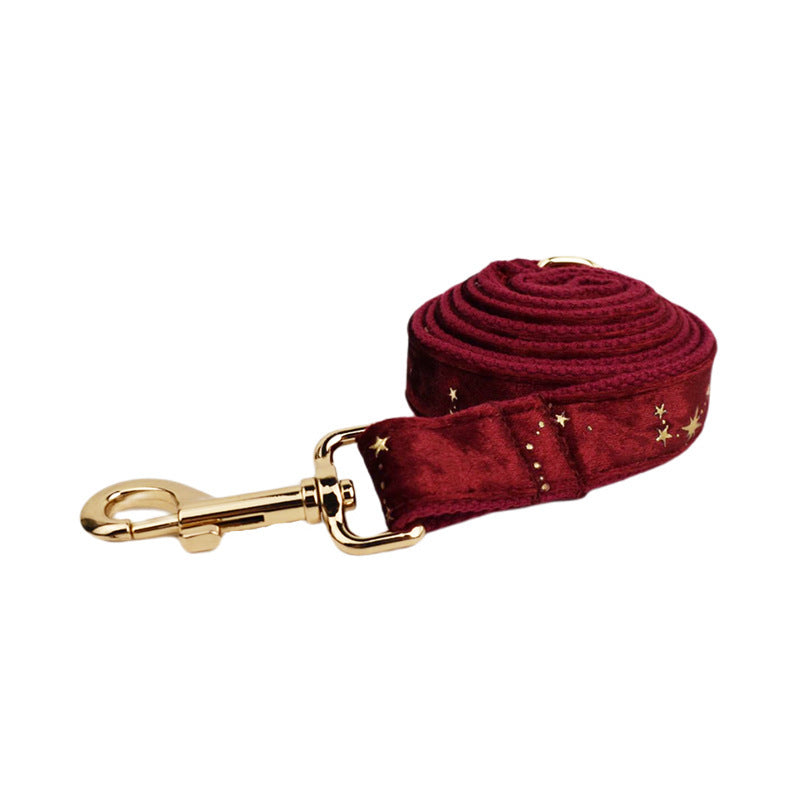 Pet Dog Fabric Velvet Harness Leash