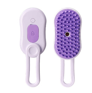 3-in-1 Steam Brush for Pet Grooming, Massage & Hair Removal