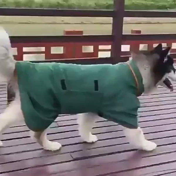 Quick-Dry Dog Towel Robe With Ultra-Absorbent Microfiber