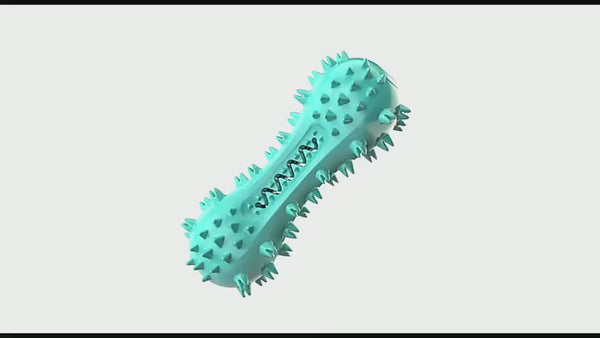 Tough Rubber Pet Toy for Dental Cleaning and Aggressive Chewers